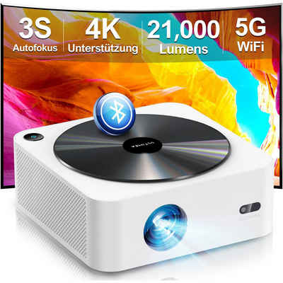 Ultimea Native 1080P Full HD Beamer (21000 lm, 15000:1, 1920 x 1080 px, Full HD,4K-Decodierung&HDR10, Autofokus&6D-Autotrapezkorrektur)