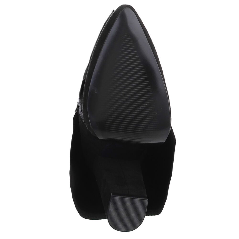 Ital-Design Elegante Stiefel für Damen – Hochwertig und Bequem High-Heel-Stiefel (90109730) Blockabsatz Stiefel in Schwarz