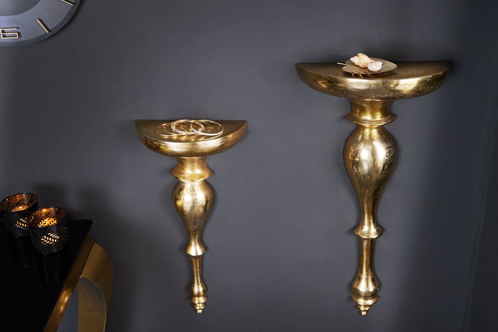 riess-ambiente Wandregal SCALA 60cm gold, Einzelartikel 1-tlg., Wandkonsole · Metall · Küche · Barock Design