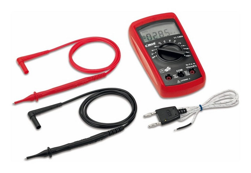 Cimco Multimeter, Digital man/auto 600VAC/1 mV 10AAC/10µA 10ADC/10µA 40 MOhm