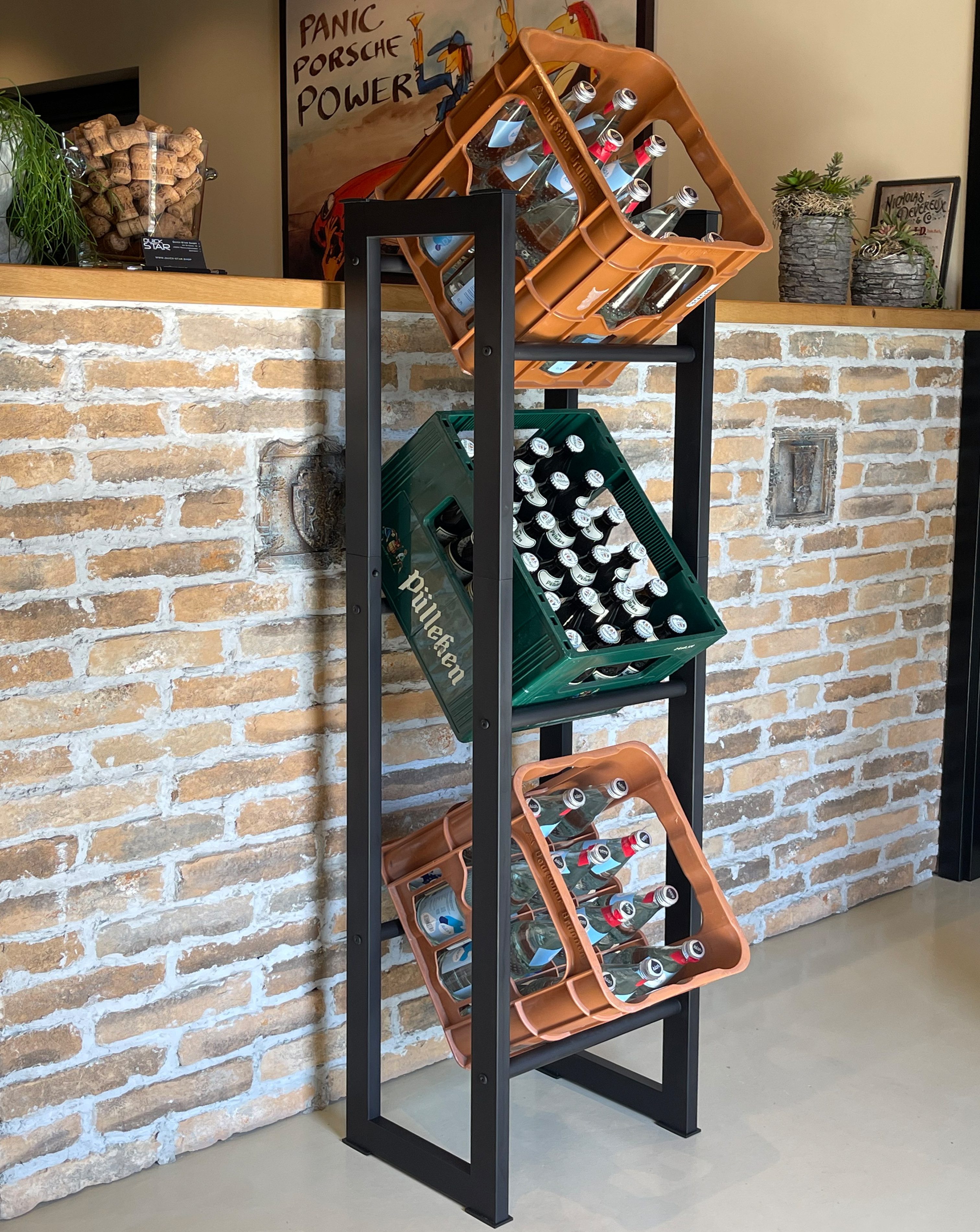 Quick Star Flaschenregal Getränkekistenregal 39x30x140cm, 3-tlg. günstig online kaufen