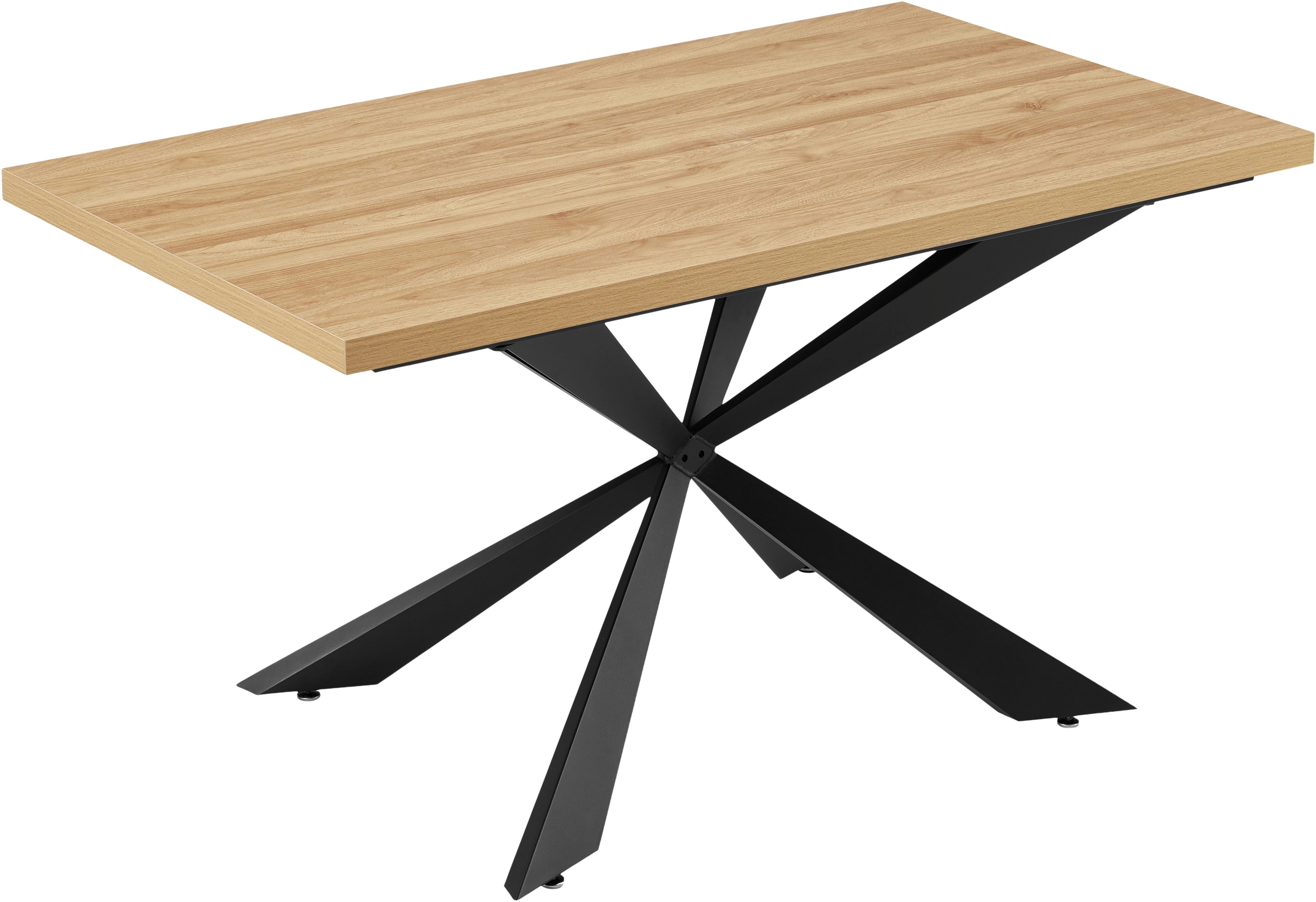 Home affaire Esstisch Cusey, Melaminbeschichtung mit naturgetreuer Holzmaserung, verschiedene Maße