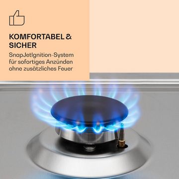 Klarstein Gas-Kochfeld DSM-Ignito5-90SS DSM-Ignito5-90SS, 5 flammen brenner Kochfelder Gaskochfelder