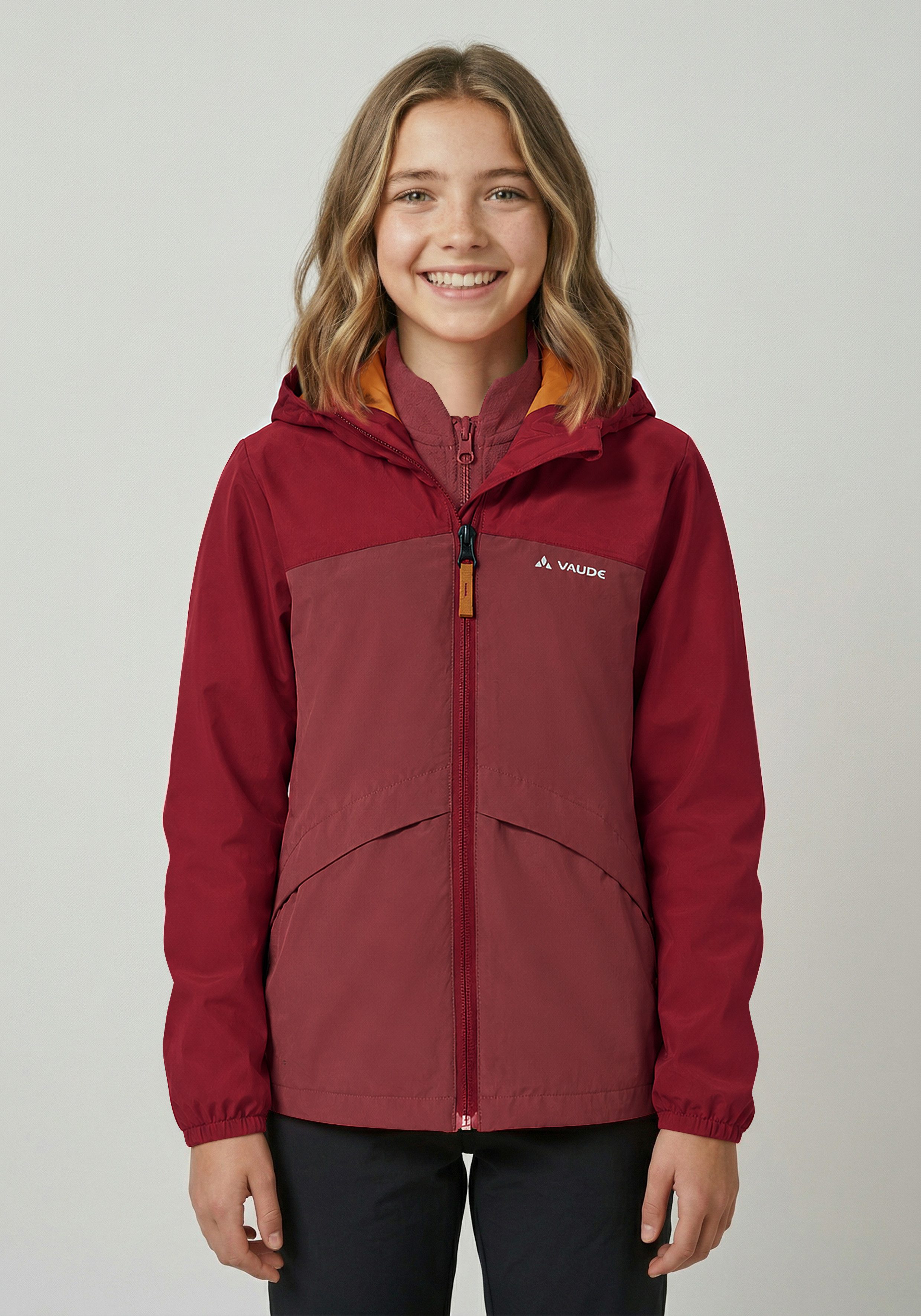 VAUDE 3-in-1-Funktionsjacke KIDS ESCAPE 3IN1 JACKET (2-St) wasserdicht, winddicht, mit Fleece-Innenjacke, mit Außentaschen
