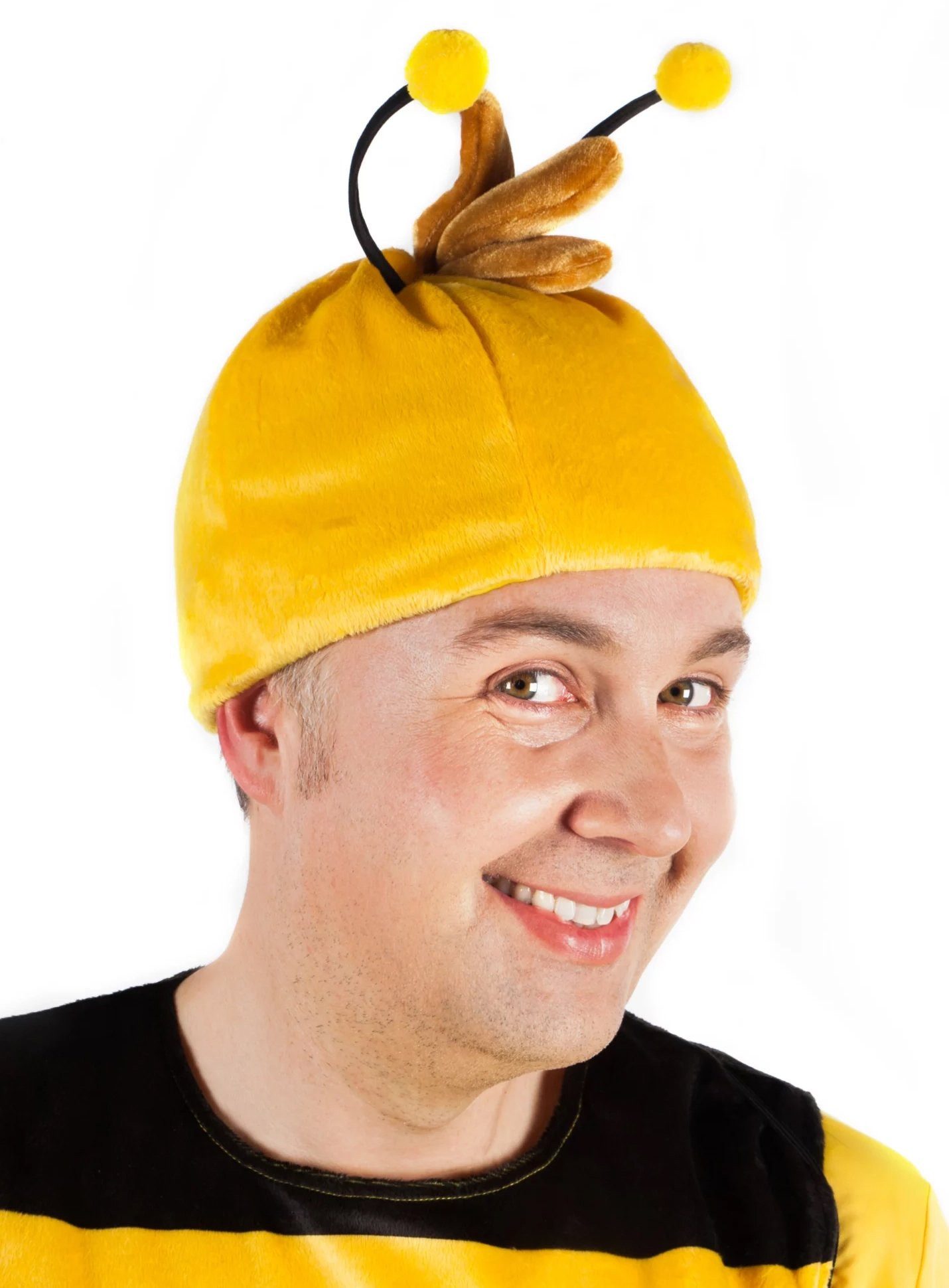 Maskworld Kostüm Willi Kinder Kopfbedeckung - Fasching Kostüm Mütze, Tragbares Kopfteil für träge Bienen - original lizenziert!