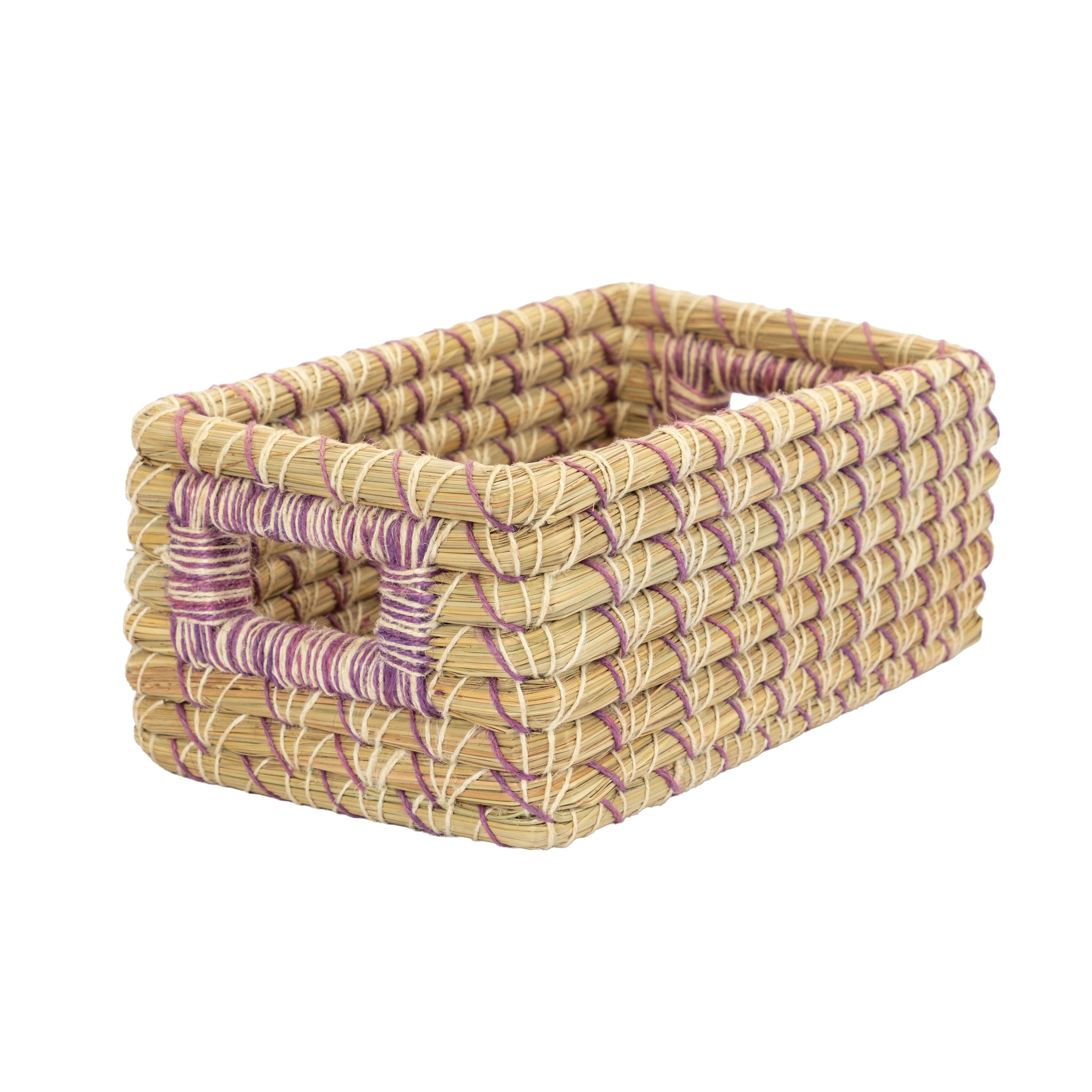 El Puente Aufbewahrungskorb "Lila Wolke" Kleiner Schrankkorb, Handmade, Handmade