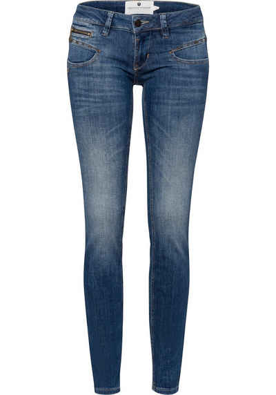 Freeman T. Porter Slim-fit-Jeans (1-tlg) mit Auswaschungen und Falten im Used Look