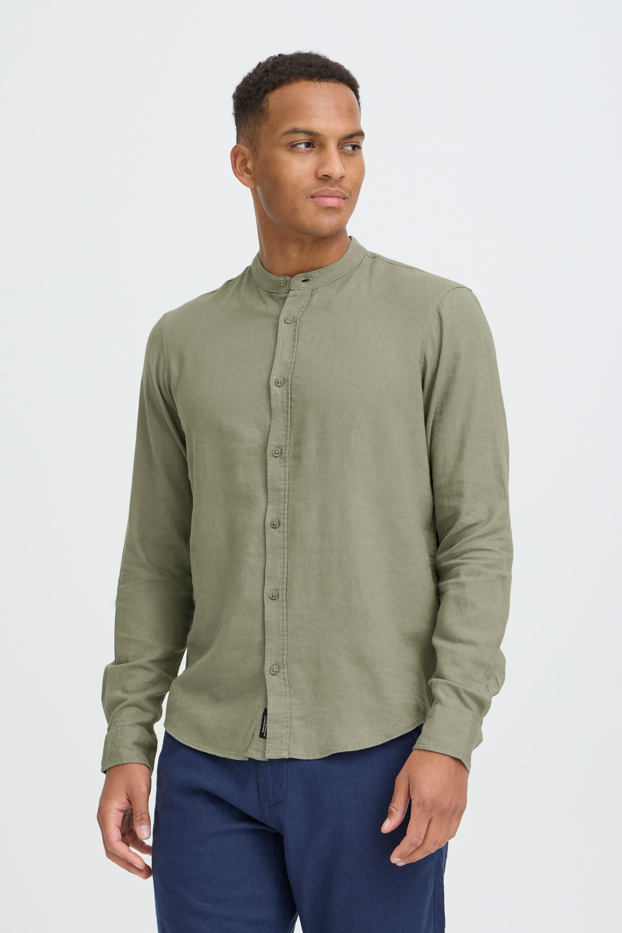 Blend Leinenhemd BHLines Stilvolles Langarmhemd aus Leinenmix