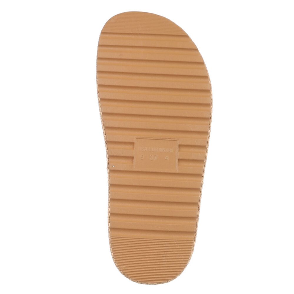 Ital-Design Bequeme Sandalen für Damen mit flexibler Sohle Plateausandaletten (89319246) Flach Pantoletten in Weiß
