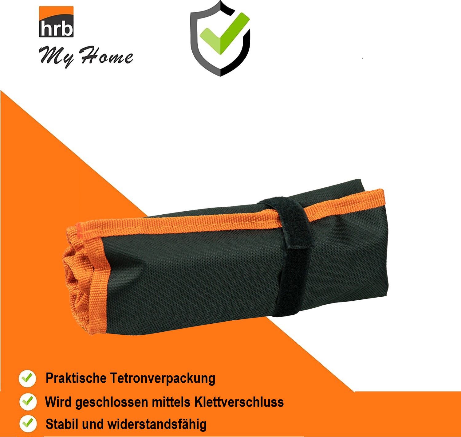 hrb socket wrench set, 9-piece, sizes 6-22 mm, wrench set, extra long, coated