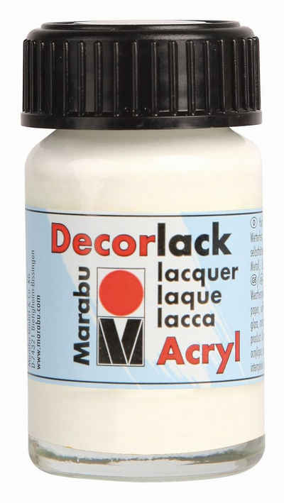 Marabu Formularblock Marabu Acryllack "Decorlack", weiß, 15 ml, im Glas