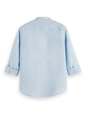 Scotch & Soda Langarmhemd Hemd Unifarbenes Leinenshirt mit anpassbaren (1-tlg)