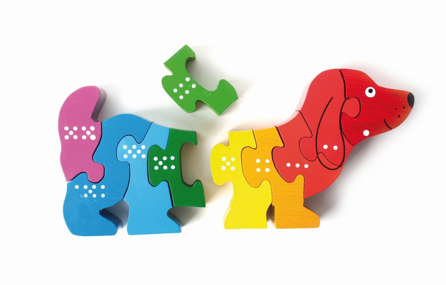 El Puente Puzzle Zahlen-Puzzle "Dackel", Handmade, Puzzleteile, Handmade