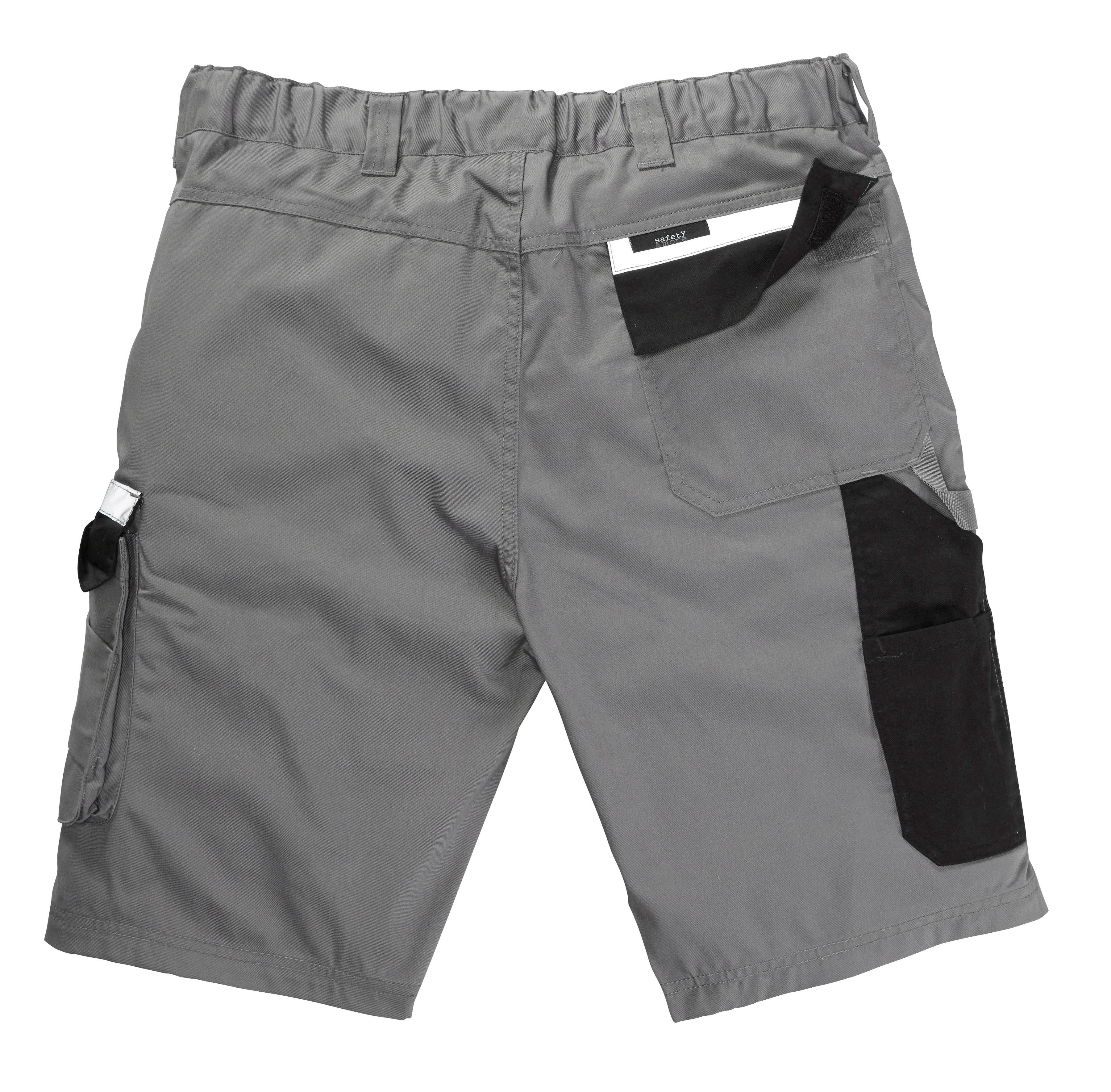 grau-schwarz Arbeitsshorts safety& Pull Reflexeinsatz mar mit more