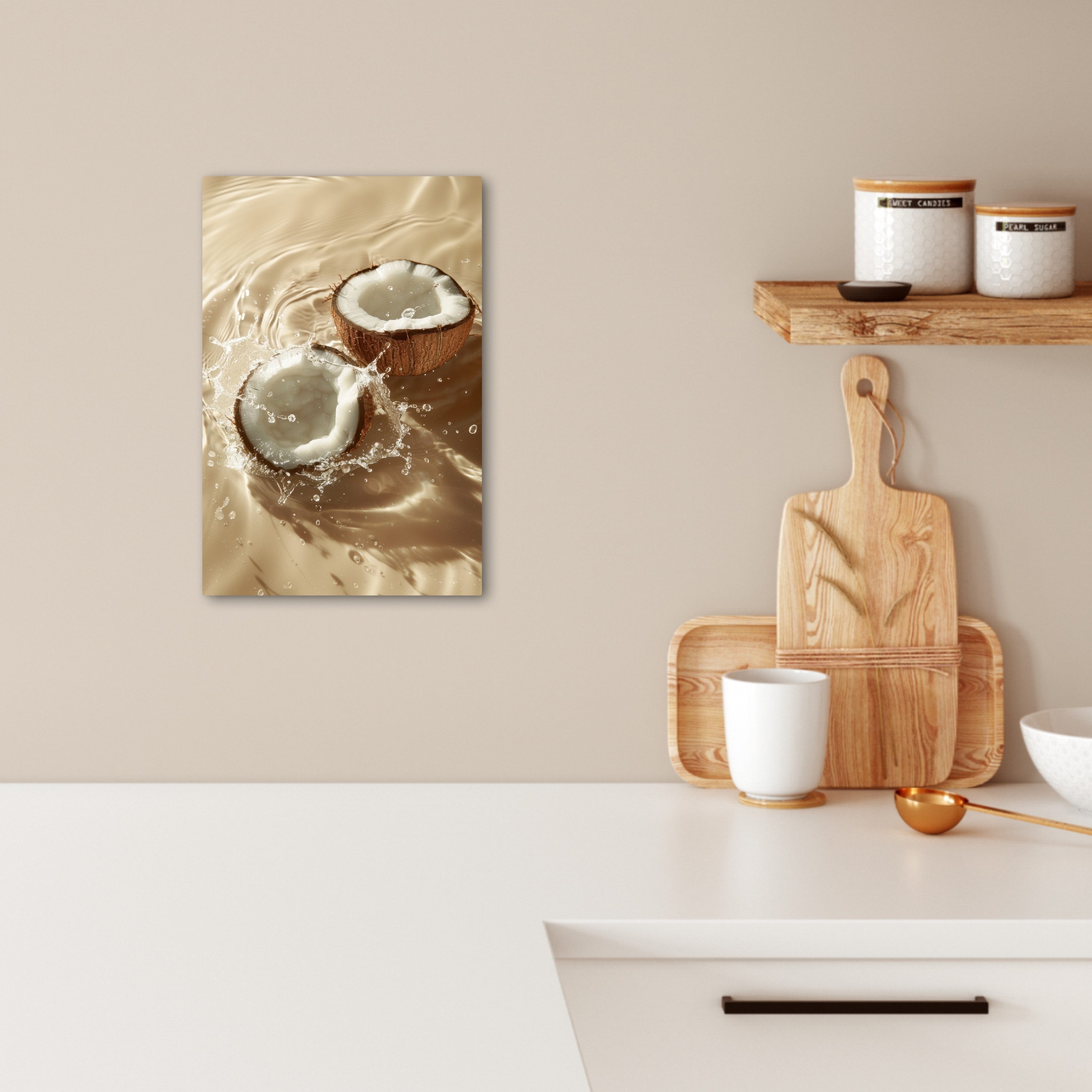 OneMillionCanvasses® Leinwandbild Kokosnuss - Wasser - günstig online kaufen