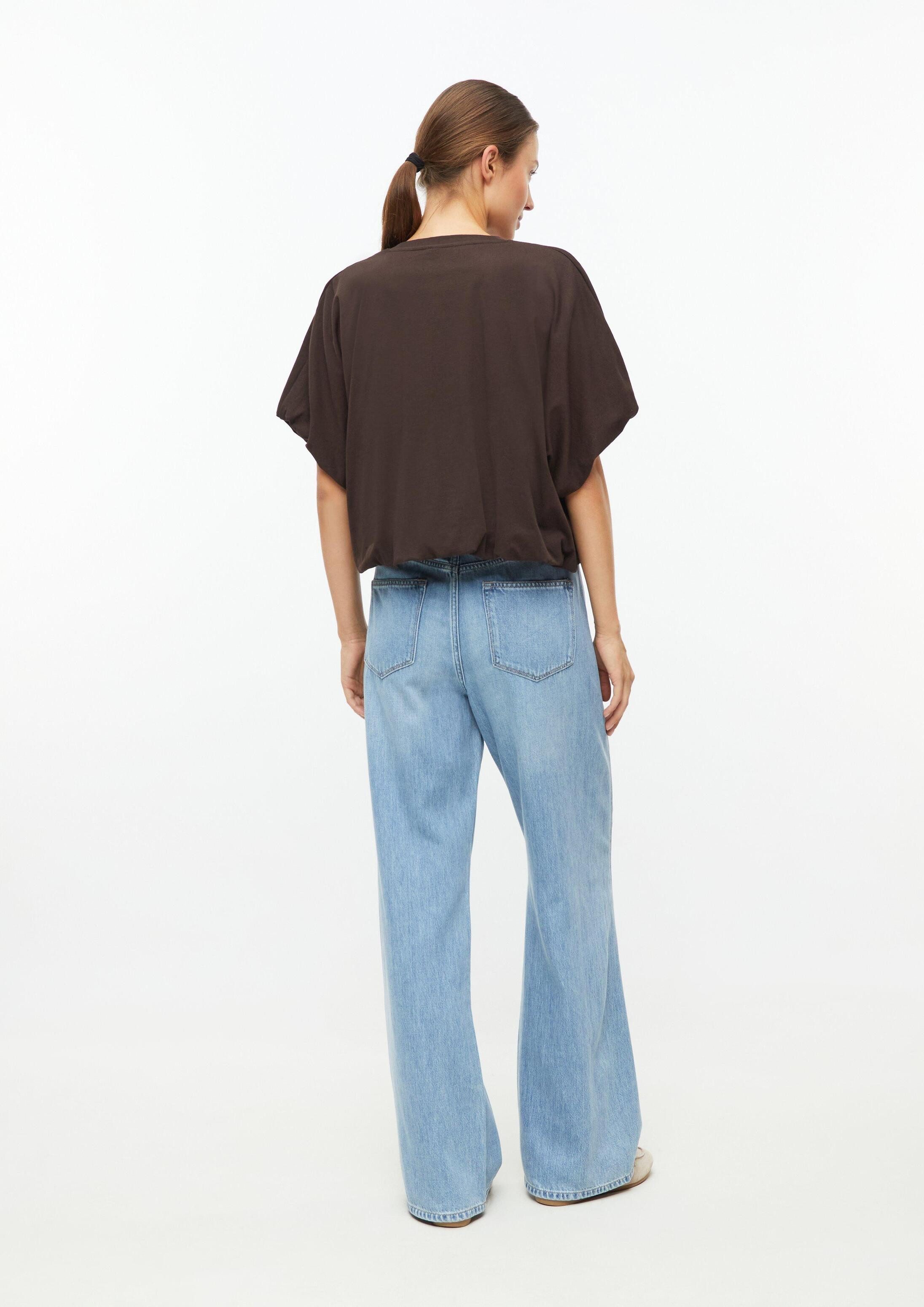 s.Oliver Kurzarmshirt T-Shirt Oversize T-Shirt mit Ballonsaum – Bild 3 von 5