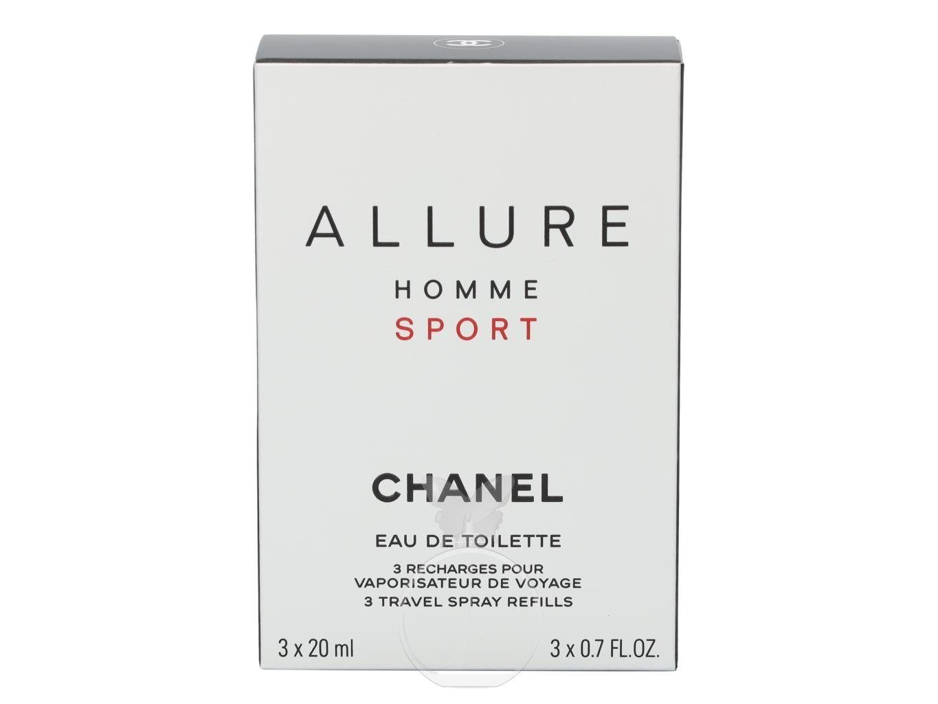 Toilette Zerstäuber, Allure Chanel and ml Twist 3 de CHANEL 20 Sport Eau x Spray 1-tlg. Homme ohne
