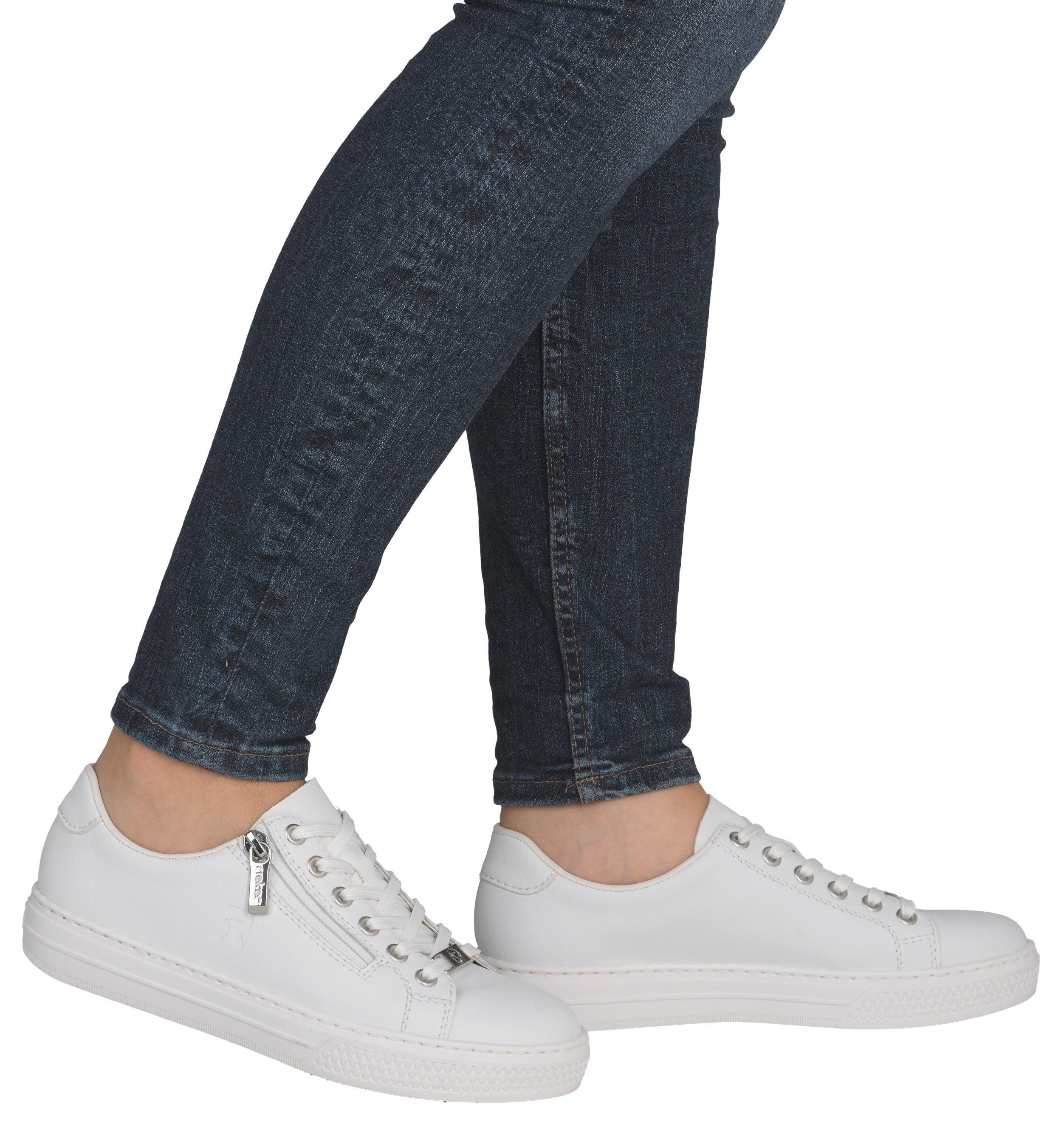 Rieker Sneaker mit Memosoft-Innensohle, Freizeitschuh, Halbschuh, Schnürschuh