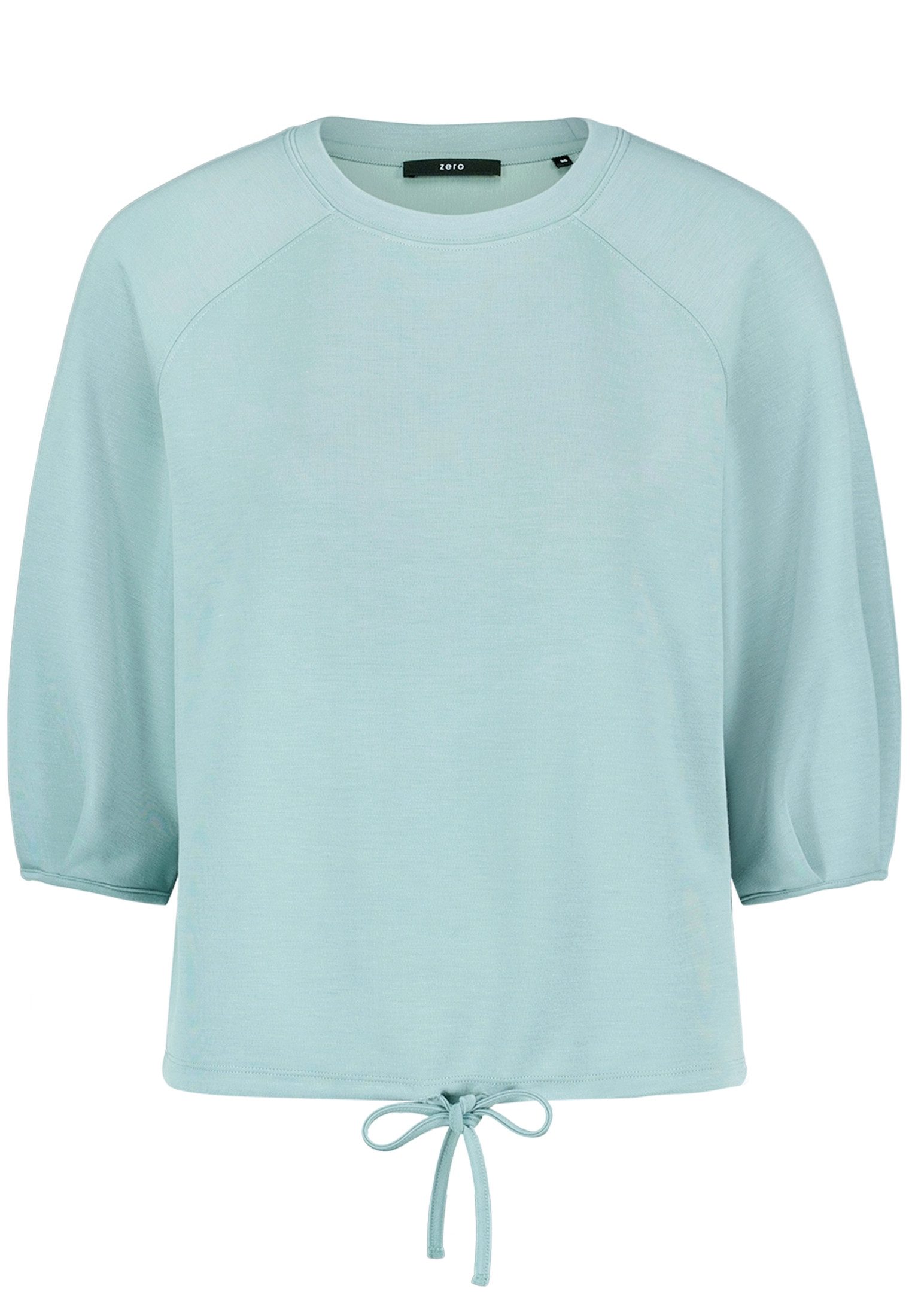 Zero Kurzarmshirt Damen unifarben (1-tlg) Falten