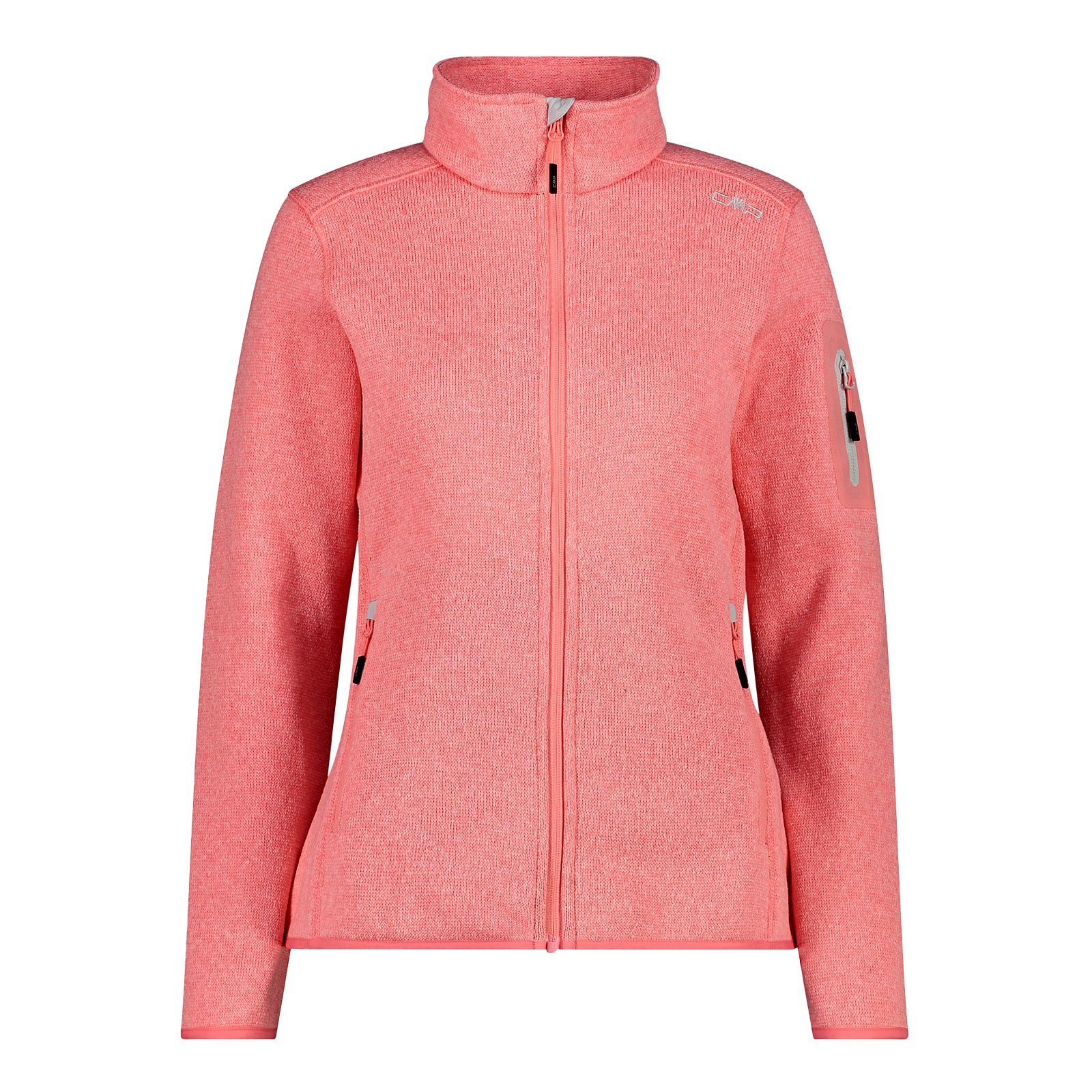 CMP Fleecejacke Woman Jacket aus besonders Knit Tech™ Material 3H14746-19CP pesca / gesso