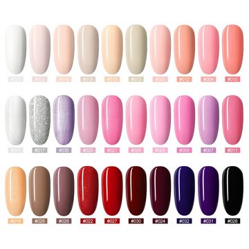 Scheiffy Nagellack Nagellack Gel,Nagellack-Set,DIY-Maniküre,Abnehmbar,30 Farben