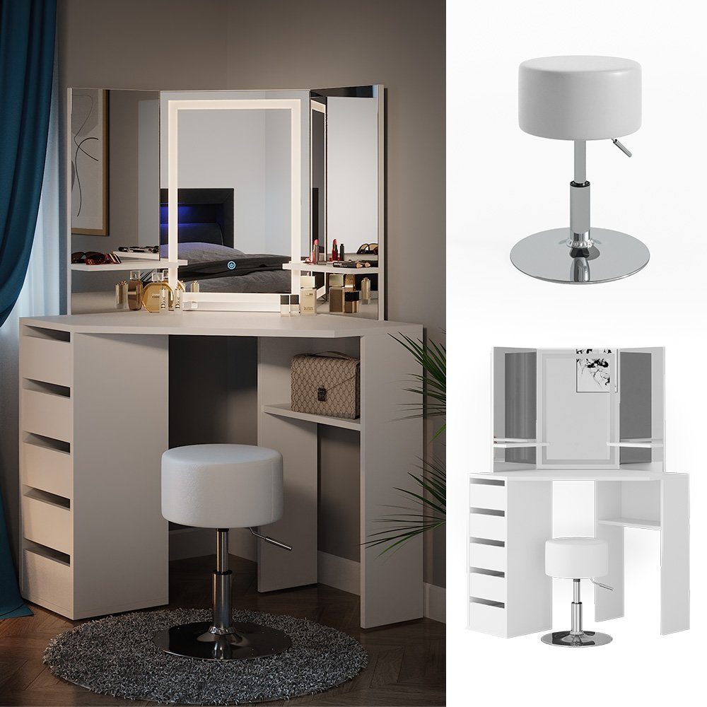 Vicco Schminktisch Arielle, Weiß, 111 cm günstig online kaufen