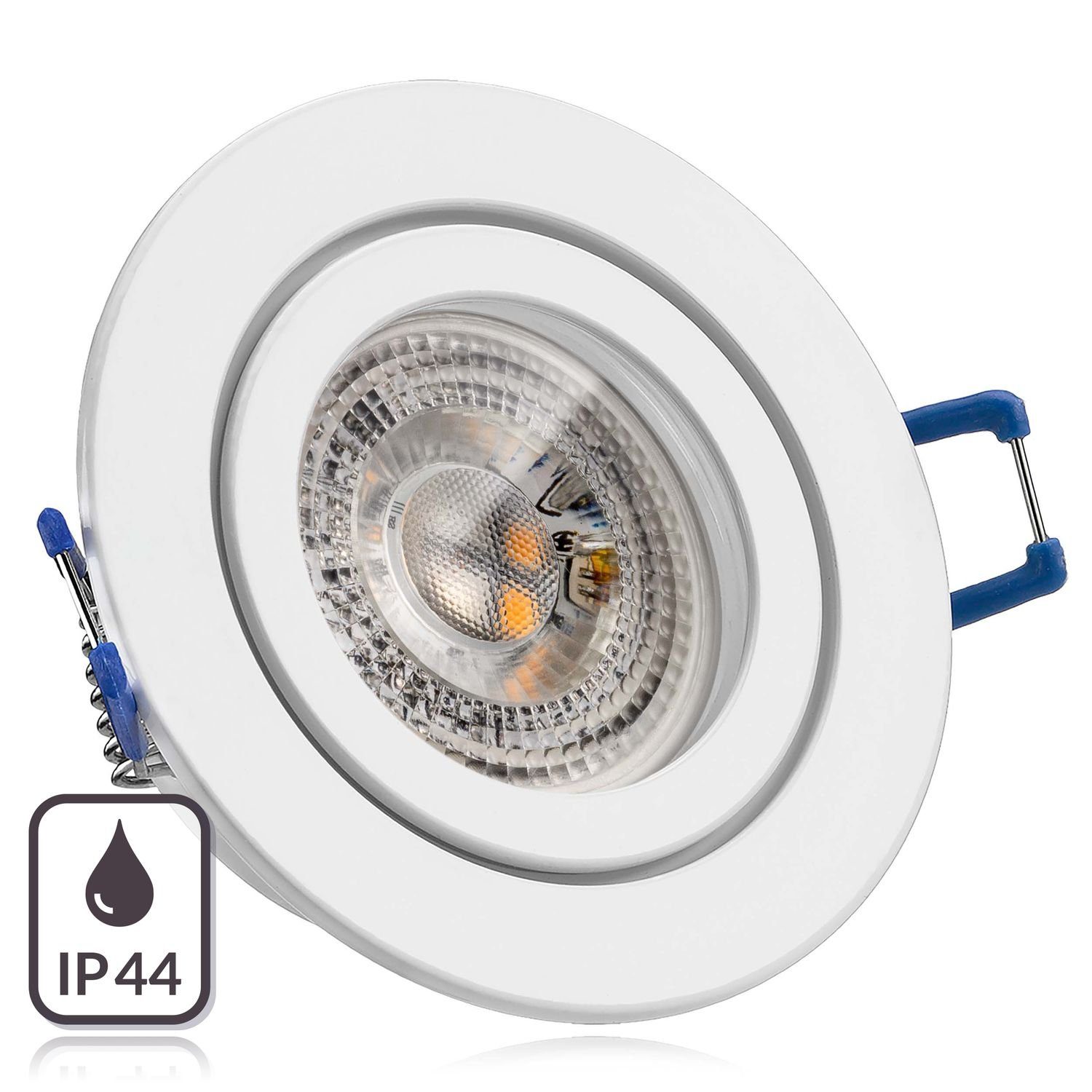 Set - IP44 von 3W LED GU10 Einbaustrahler RGB LEDANDO LED LEDANDO weiß LED mit Einbaustrahler in