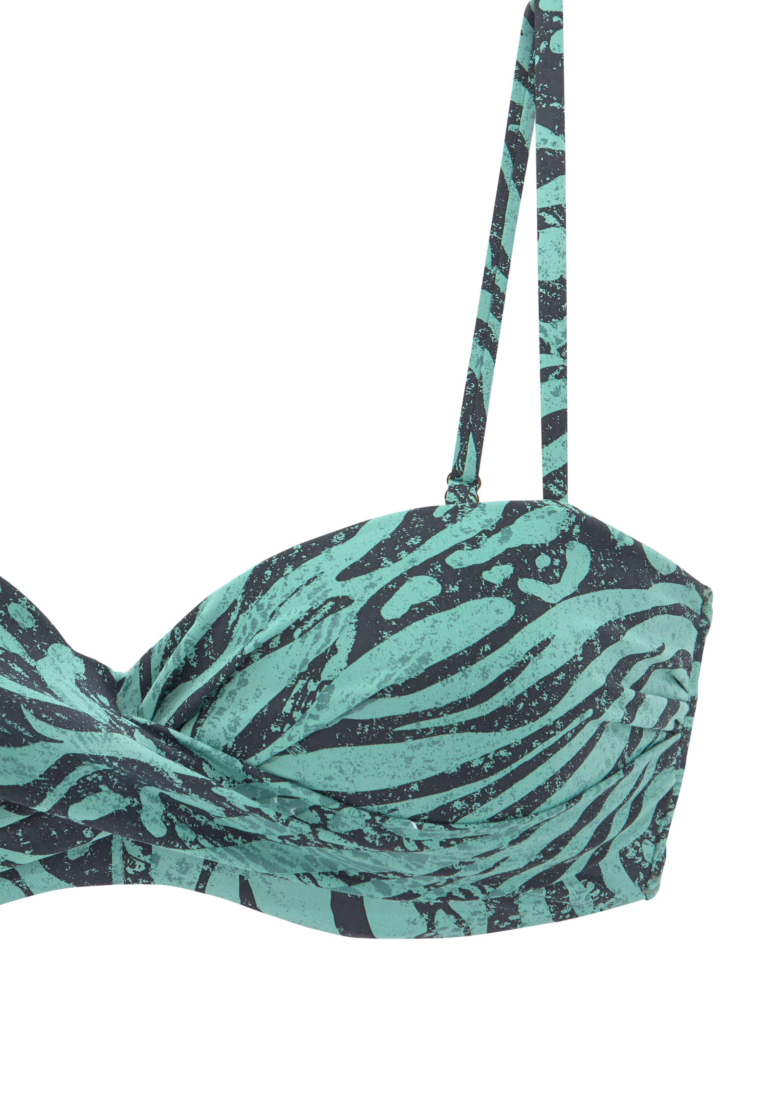 Bruno Banani Bügel-Bandeau-Bikini in trendigem Animalprint