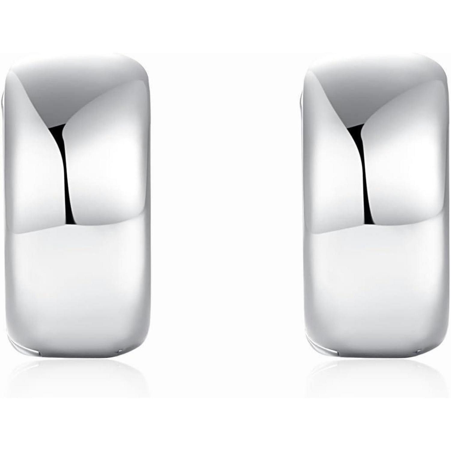 LuxusKollektion Schmuckset 925 Silber Creolen Ohrringe Hypoallergen Double Hoop 12mm