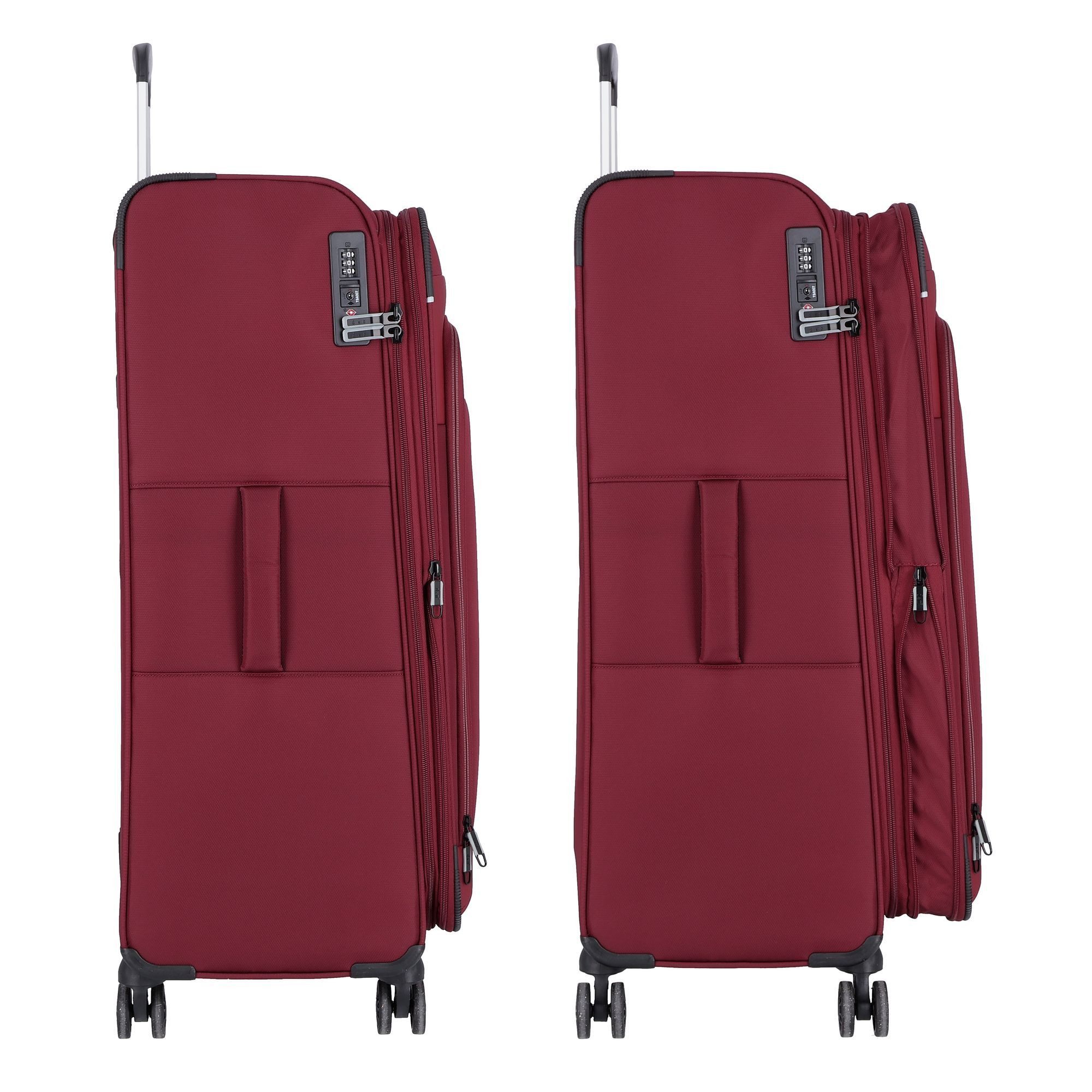 D&N Weichgepäck-Trolley Travel Line, 4 Rollen, Polyester
