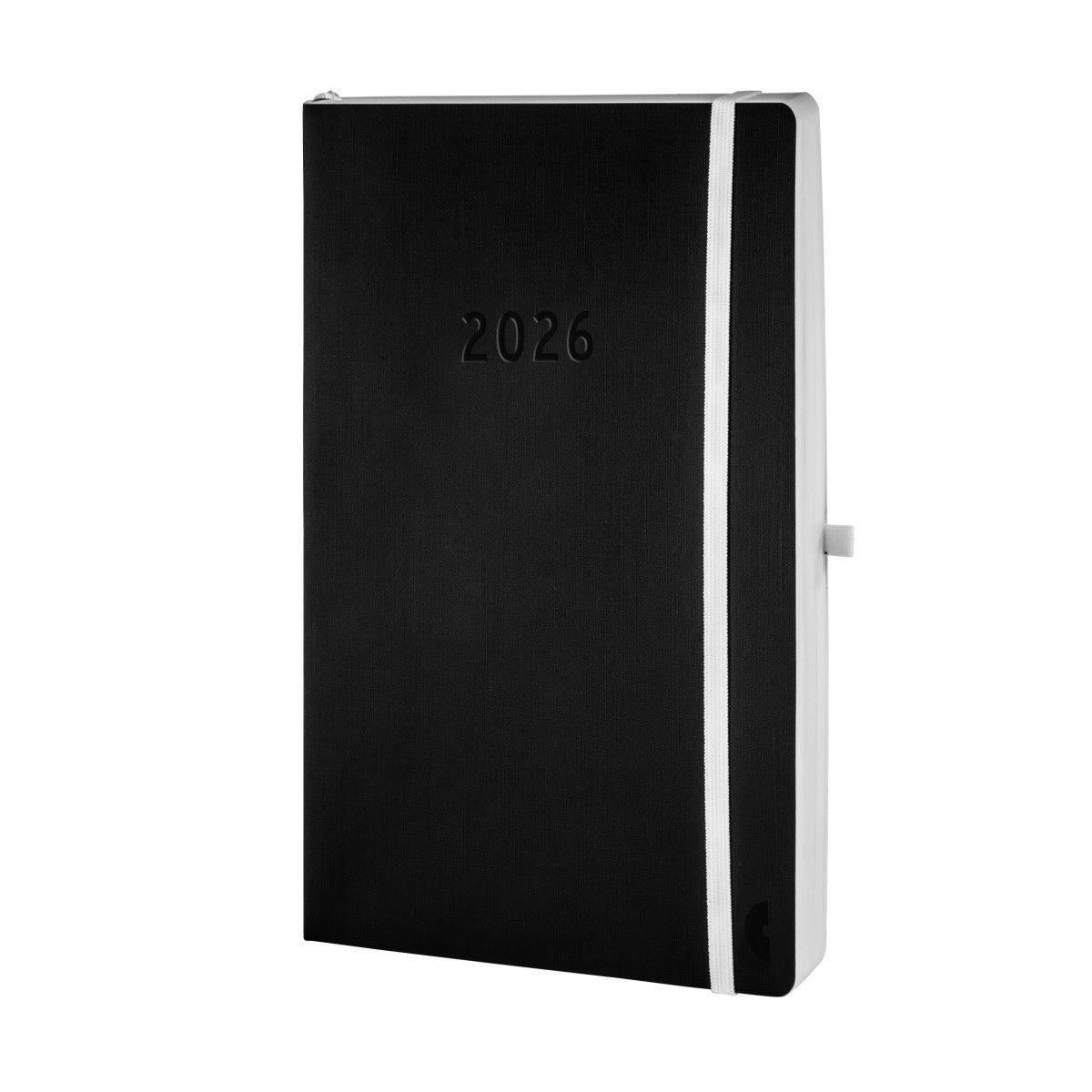 CHRONOPLAN Buchkalender Buchkalender Chronobook Softcover Black Edition A5 1 Tag/1 Seite schwa