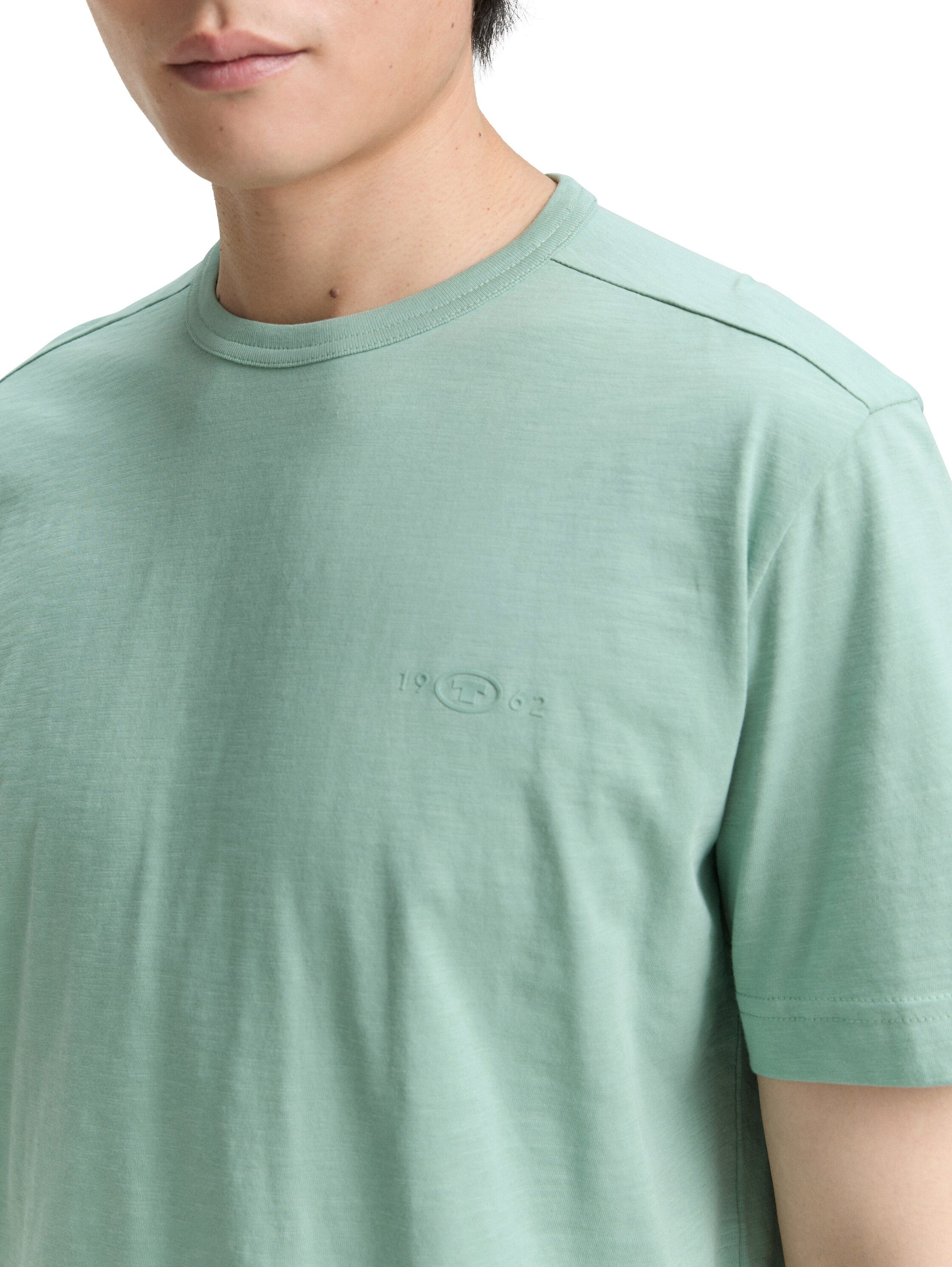 TOM TAILOR T-Shirt mit Logo Stickerei