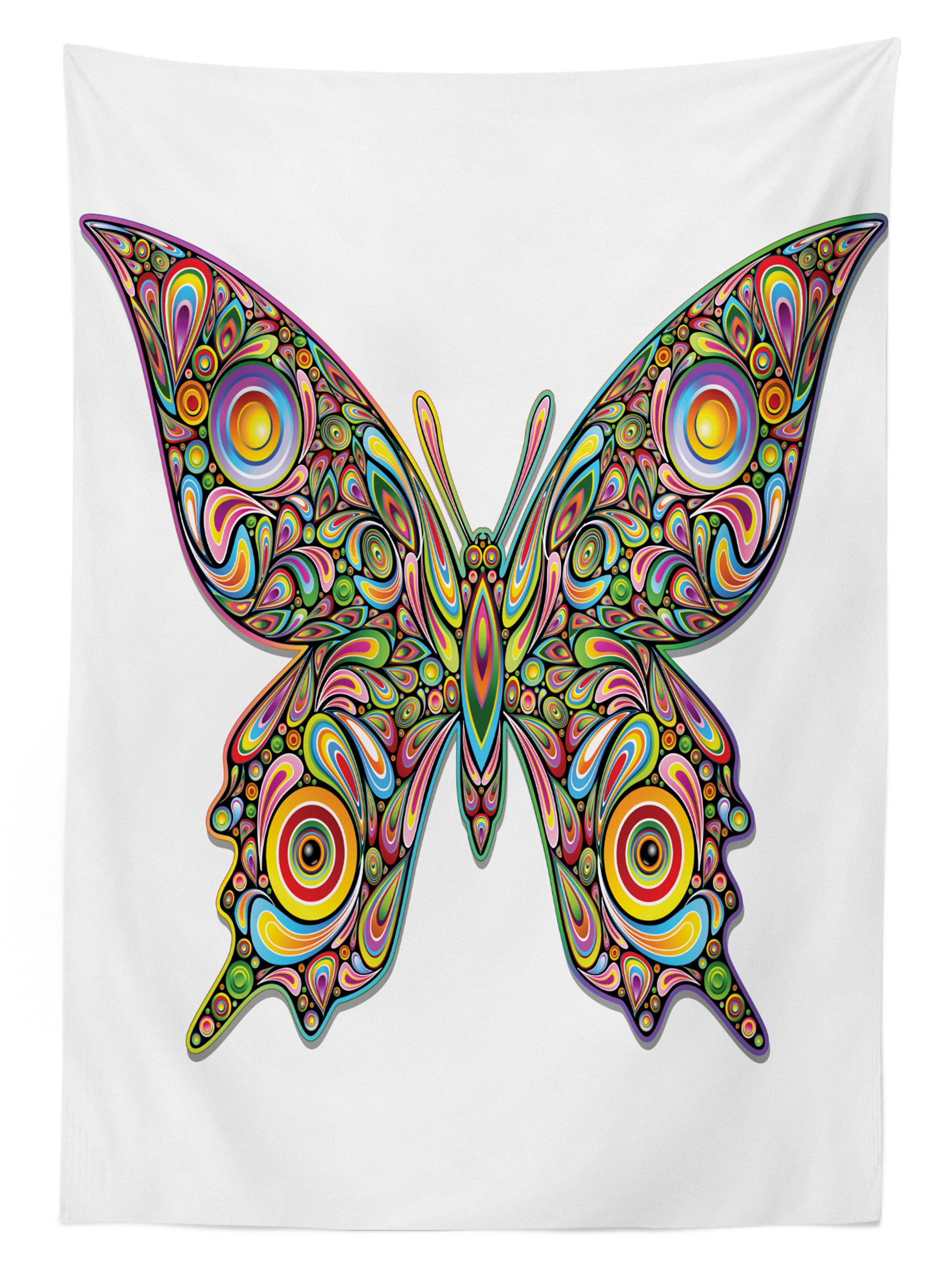 Abakuhaus Waschbar Schmetterling Klare geeignet Farben, Für den Tischdecke Bereich Außen Farbfest Psychedelisch