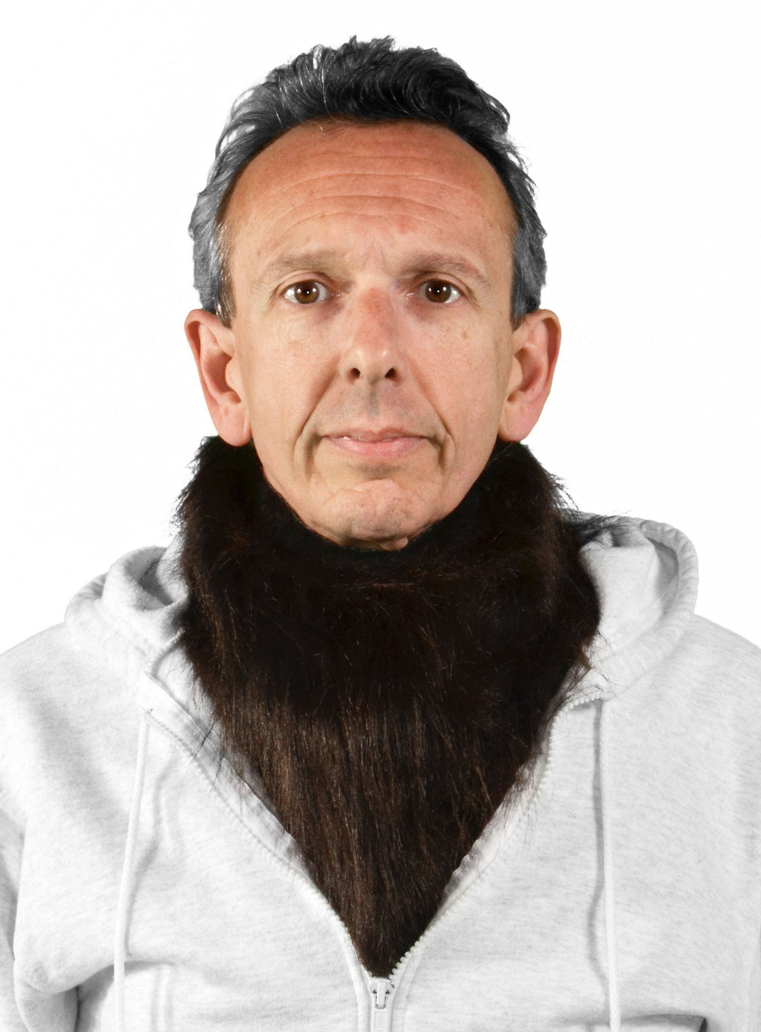 Zagone Studios Verkleidungsmaske Fellkragen dunkelbraun, Dunkelbraunes Brustfell für animalische Faschingsfeten