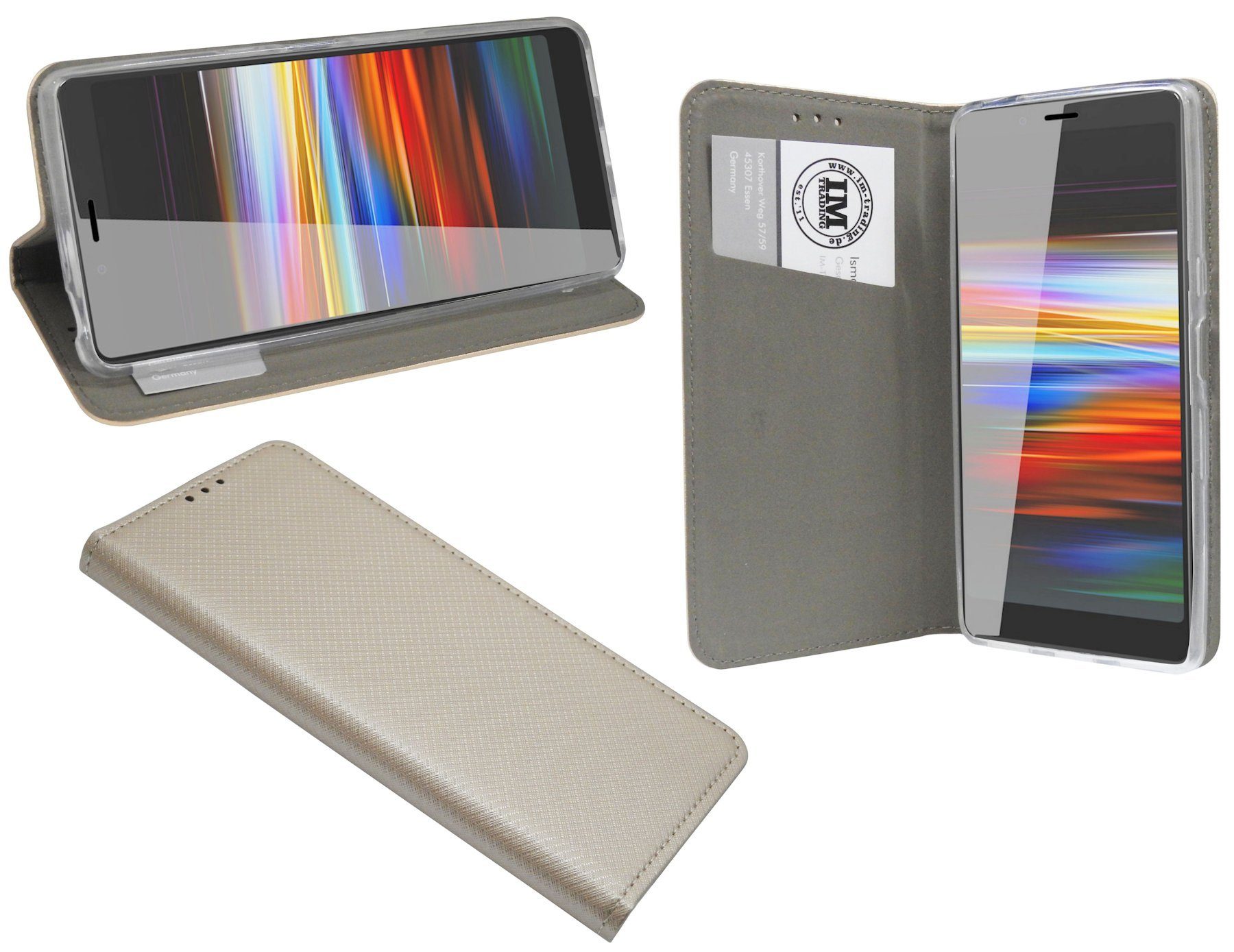 cofi1453 Handytasche Buch Tasche "Smart" kompatibel mit SONY XPERIA L3 Handy Hülle Etui Brieftasche Schutzhülle mit Standfunktion, Kartenfach