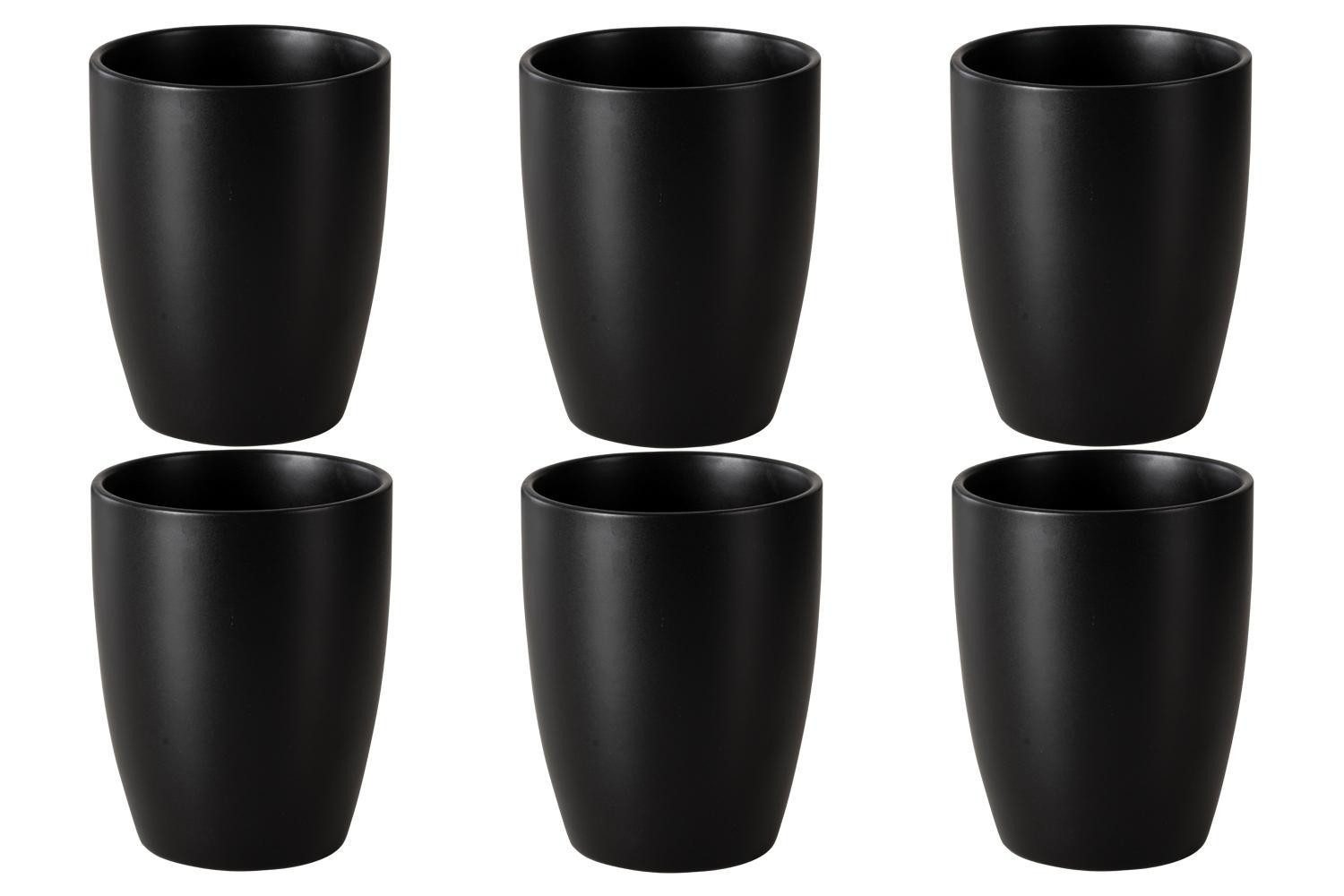 Tasse Kaffeebecher BRUNCH, Schwarz, 340 ml