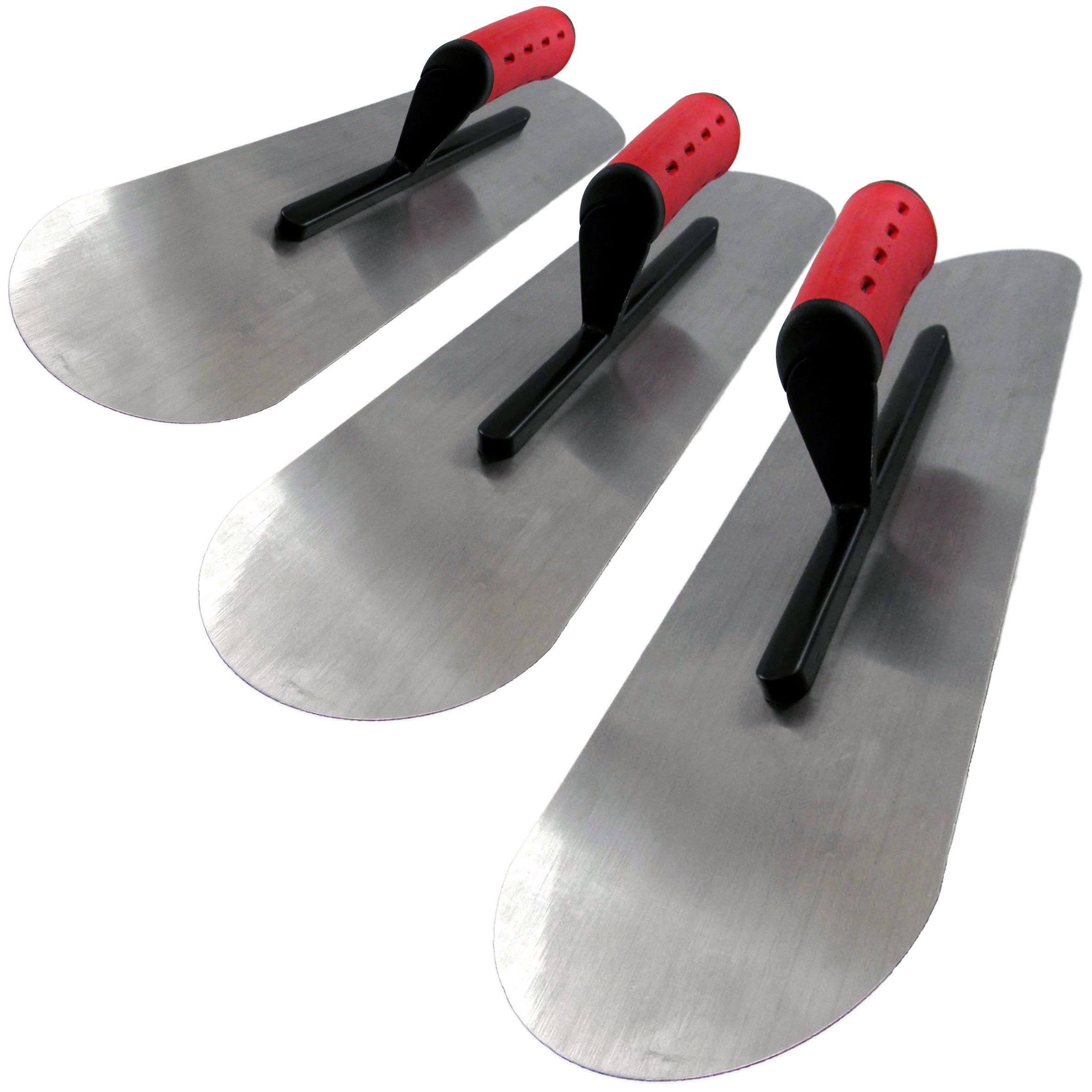 ConToo Zahnspachtel Bodenlegerkelle Zweiseitig Halbrund 295/530/595mm SET CT028