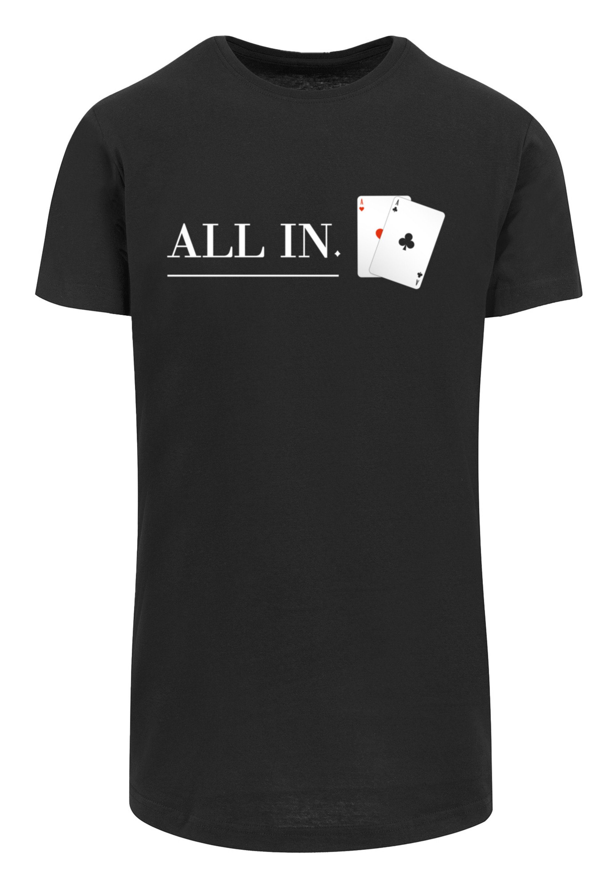 Poker schwarz F4NT4STIC All In Karten Print T-Shirt