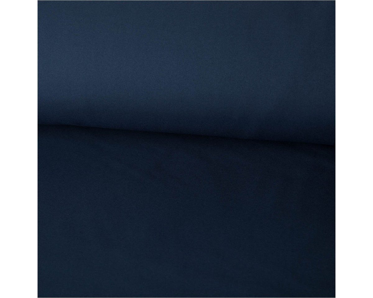 Thumbnail - SCHÖNER LEBEN. Stoff Softshell Stoff Outdoor Fleece-Rückseite uni jeans blau 144cm Breite, abwaschbar