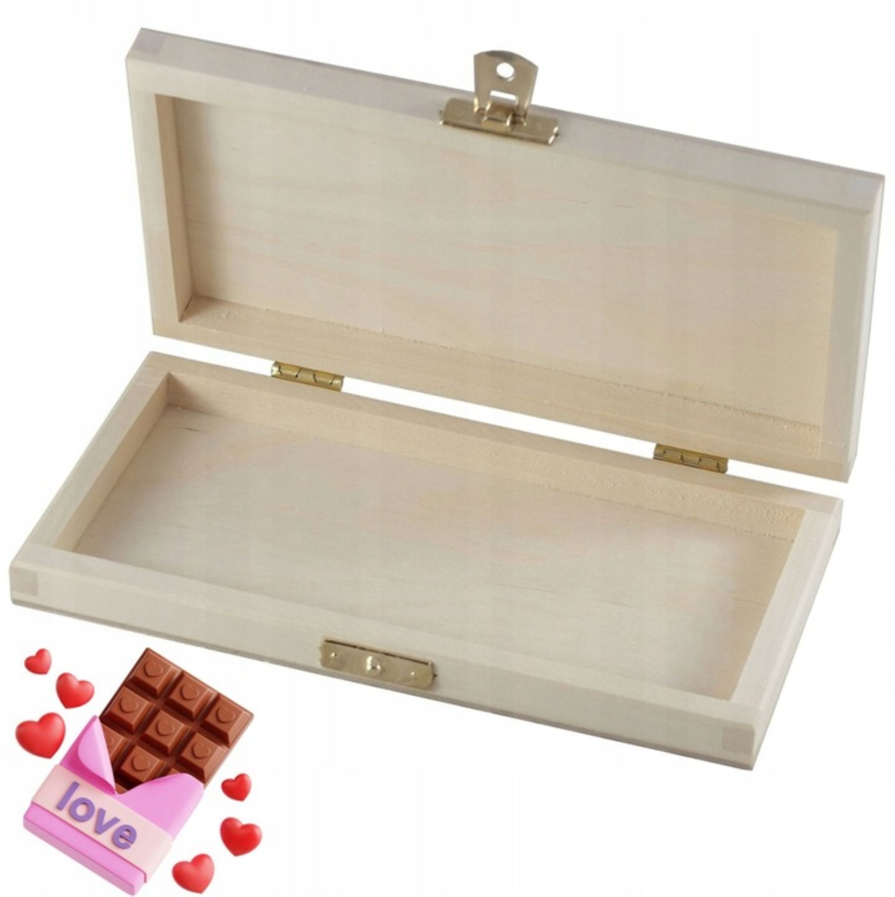 Festivalartikel Einladungskarten Holzbox für Geld Schokolade Geschenk mit Metallverschluss Vintage