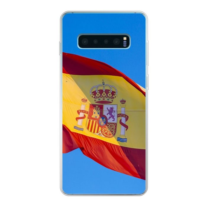 MuchoWow Handyhülle Die Nationalflagge von Spanien Phone Case Handyhülle Samsung Galaxy S10+ Silikon Schutzhülle