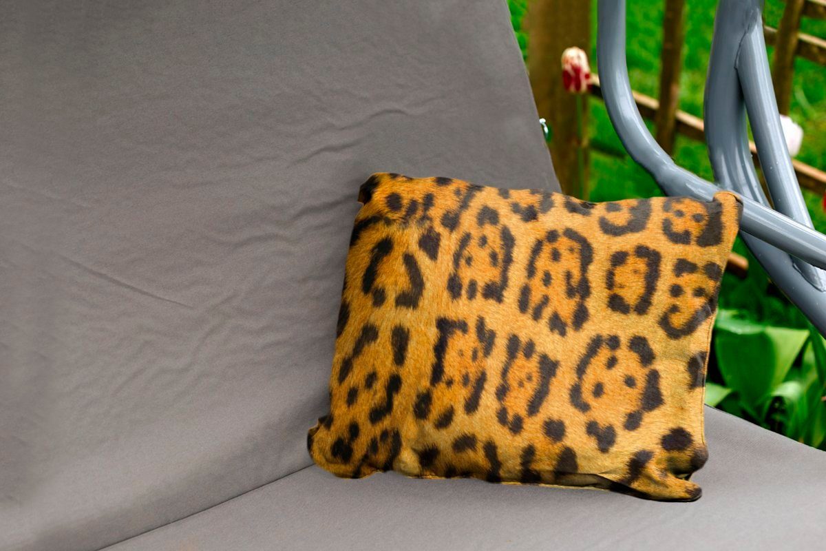MuchoWow Dekokissen Polyester, Leopardenfell, Outdoor-Dekorationskissen, Dekokissenbezug, Kissenhülle
