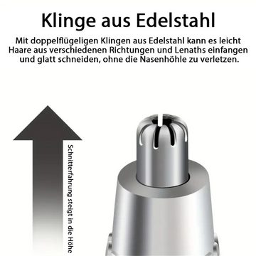 Bifurcation Nasen- und Ohrhaartrimmer Automatischer Nasenhaarrasierer für Männer und Frauen, waschbar Batteriebetrieben