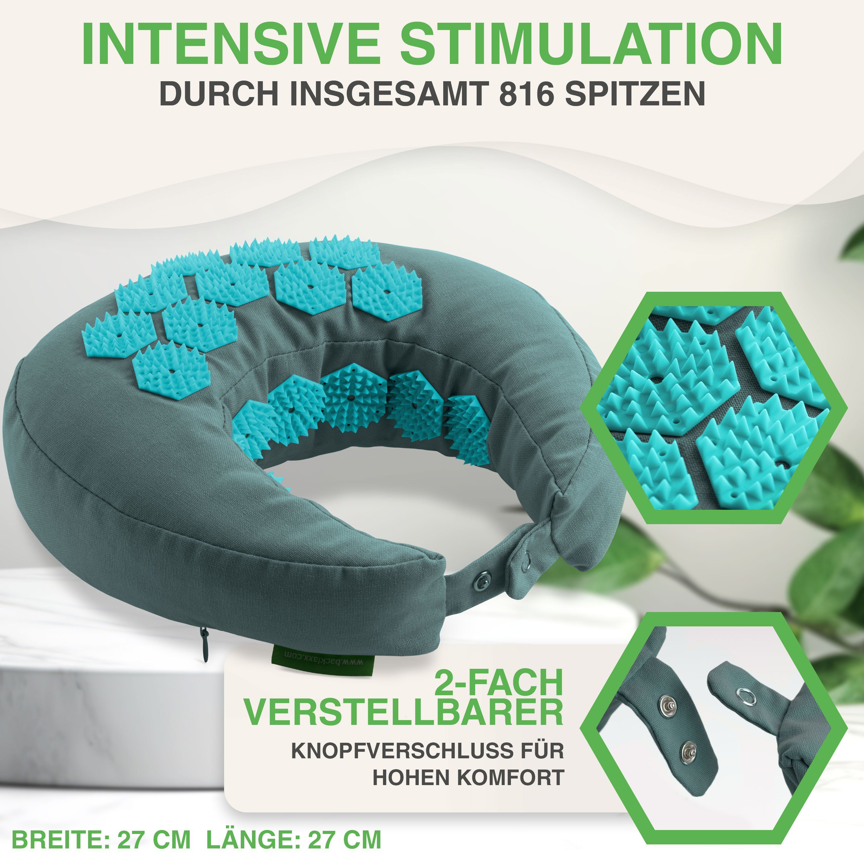 BACKLAxx® Nackenhörnchen Akupressur, Akupressur U Kissen günstig online kaufen