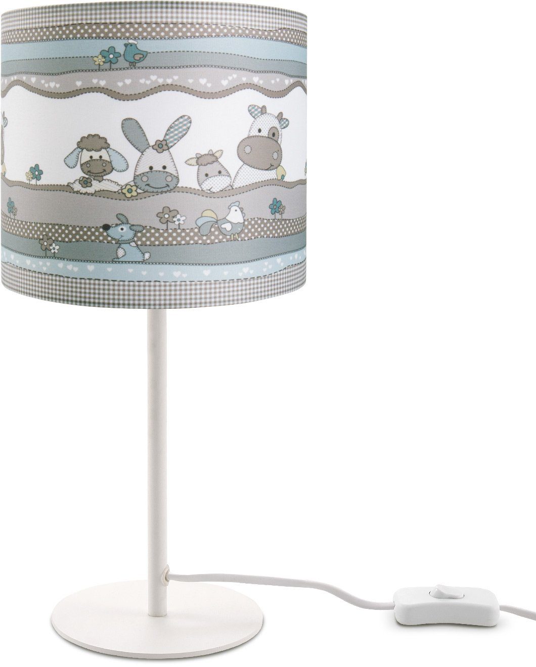 Paco Home Tischleuchte Cosmo 210, ohne Leuchtmittel, Kinderlampe LED Kinderzimmer Tier-Motiv, verspielt, Tischleuchte E14