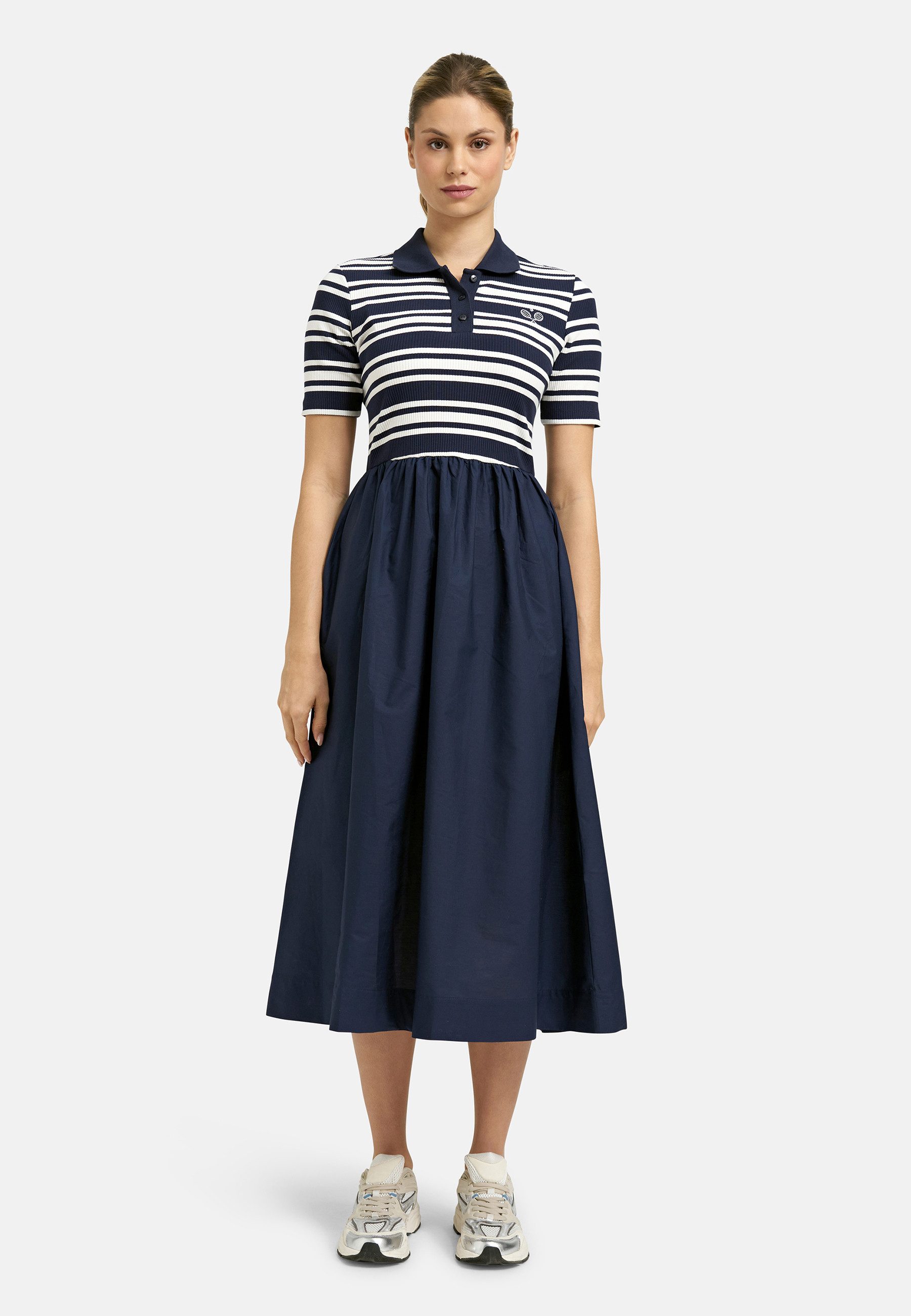 Smith & Soul Sommerkleid mit Polo-Kragen und kurzer Knopfleiste