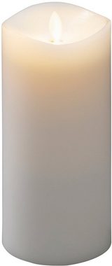 KONSTSMIDE LED-Kerze (1-tlg), Duftkerze, weiß, flackernd, mit Lavendel-Duftpad,Ø 9 cm, Höhe: 18 cm