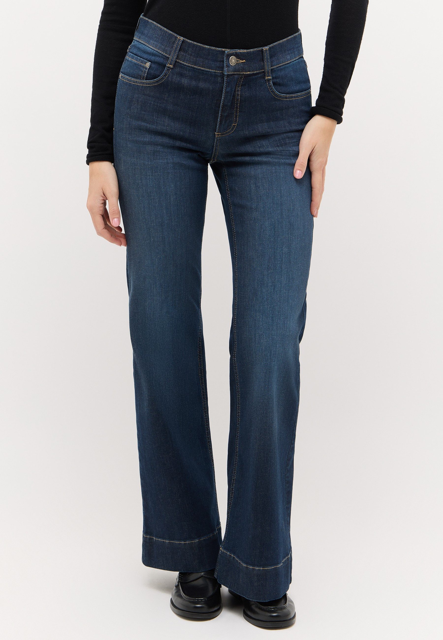 ANGELS Bootcut-Jeans LUNA mit ausgestelltem Bein, aus Baumwollmix mit Stretch