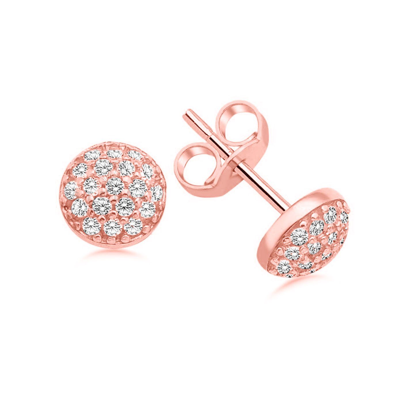 Stella-Jewellery Paar Ohrhänger 585er Rotgold Ohrstecker Model 24 (inkl. Etui)