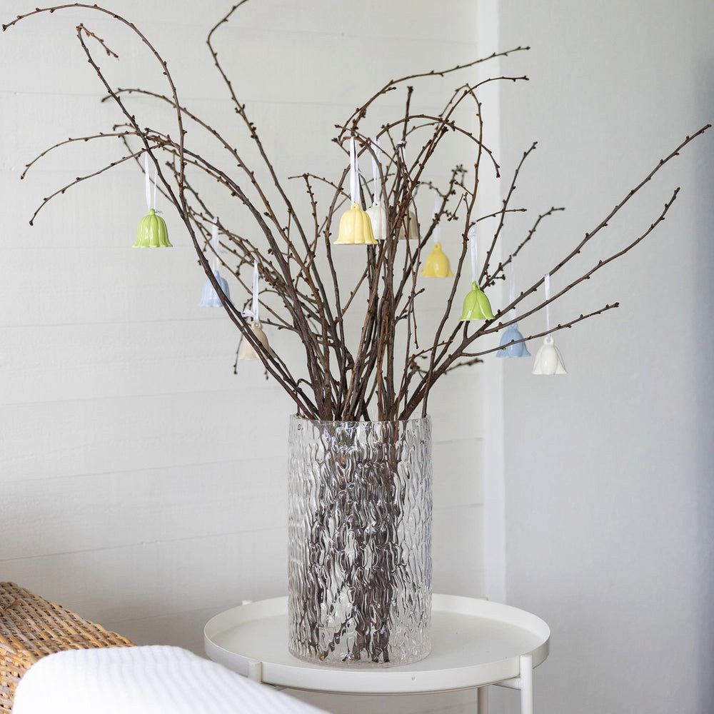 Storefactory Dekoobjekt Keramikanhänger Blume Blåklocka - greige